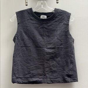 Evereve Gray Boxy Muscle Tee Sleeveless Top
